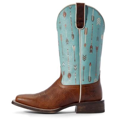 Ariat Circuit Savanna Kahverengi / Yeşil Western Csizma Bayan (33529-072)